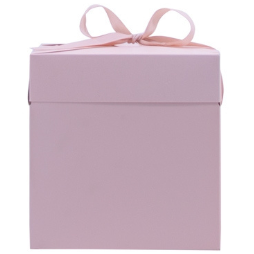 Geschenk-Box mit Schleife, Pop Up gross, Soft Pink, 1 Stk