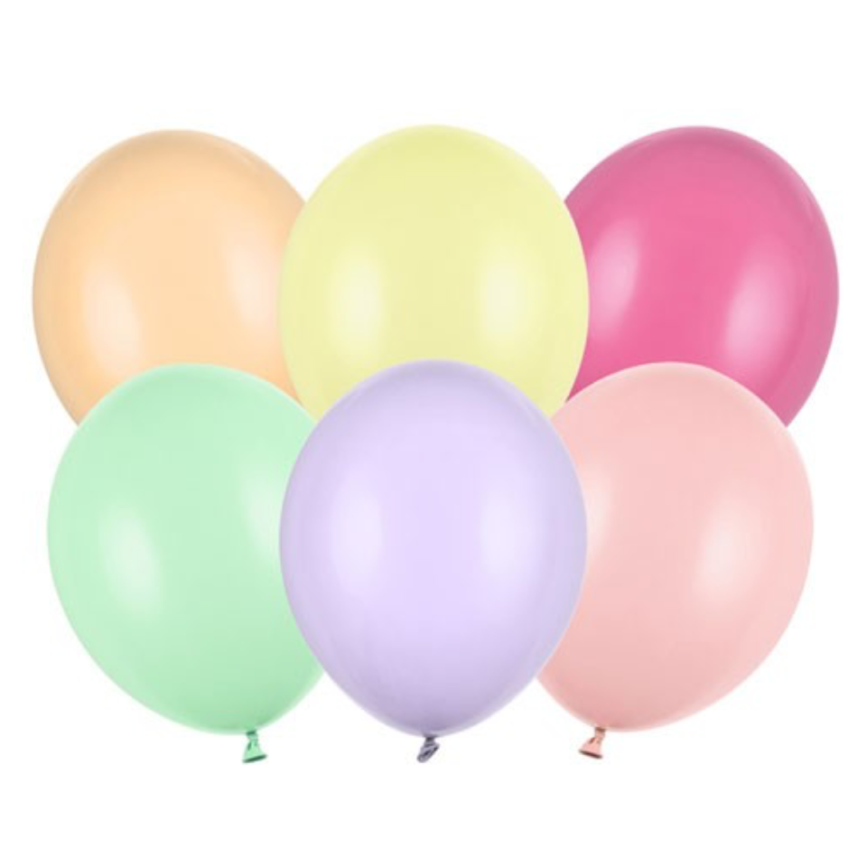 Ballon-Set Mix Bunt, pastel 10 Stk