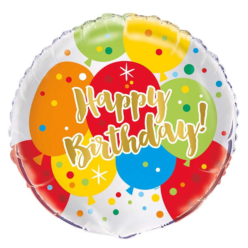 Folienballon  Glitzy Gold "Happy Birthday"