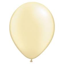Ballon Perleneffekt Elfenbein 10Stk.