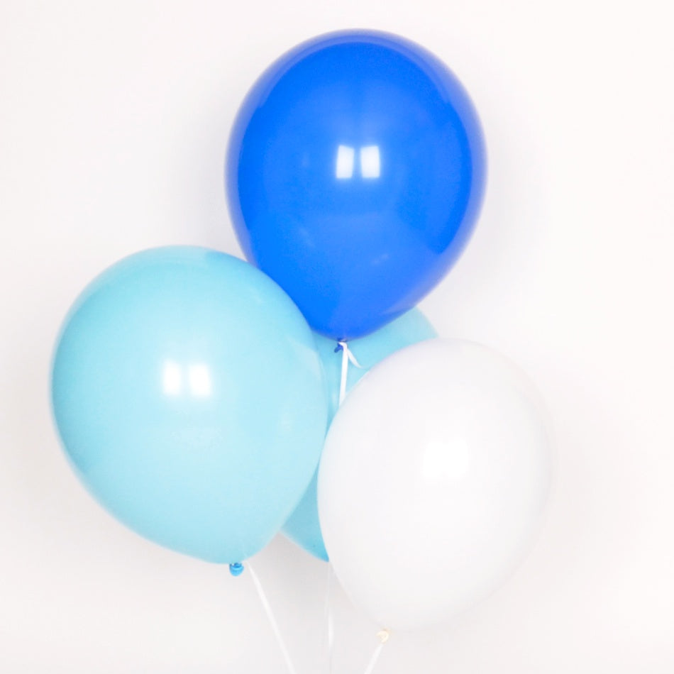 Ballon-Set Trio, blau weiss