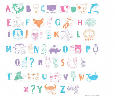 Lightbox Buchstaben-Set, Kids-ABC, pastel, 33 Stück