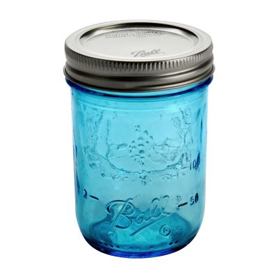 Mason Glas, Trinkglas, 220ml, blau gefärbt, 4 Stk