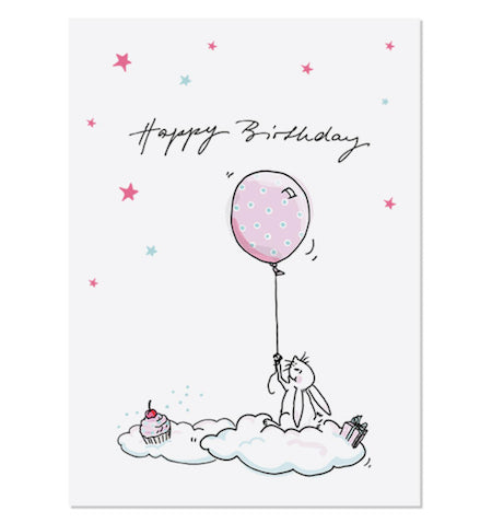 Postkarte kleiner Hase Happy Birthday, 1 Stk