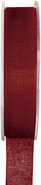 Organza-Schleifenband, bordeaux, 6mm, 20m