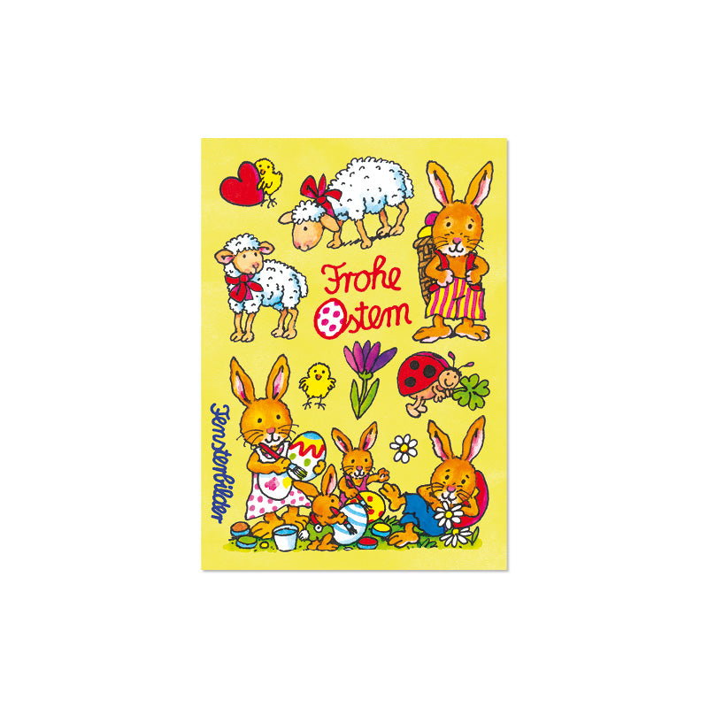 Fensterbild-Postkarte "Frohe Ostern"