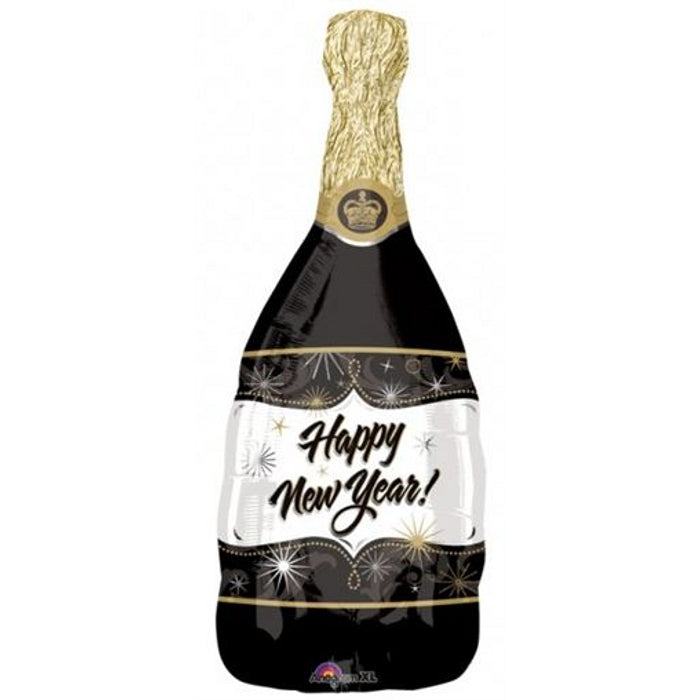 Folienballon Champagner Flasche Happy New Year