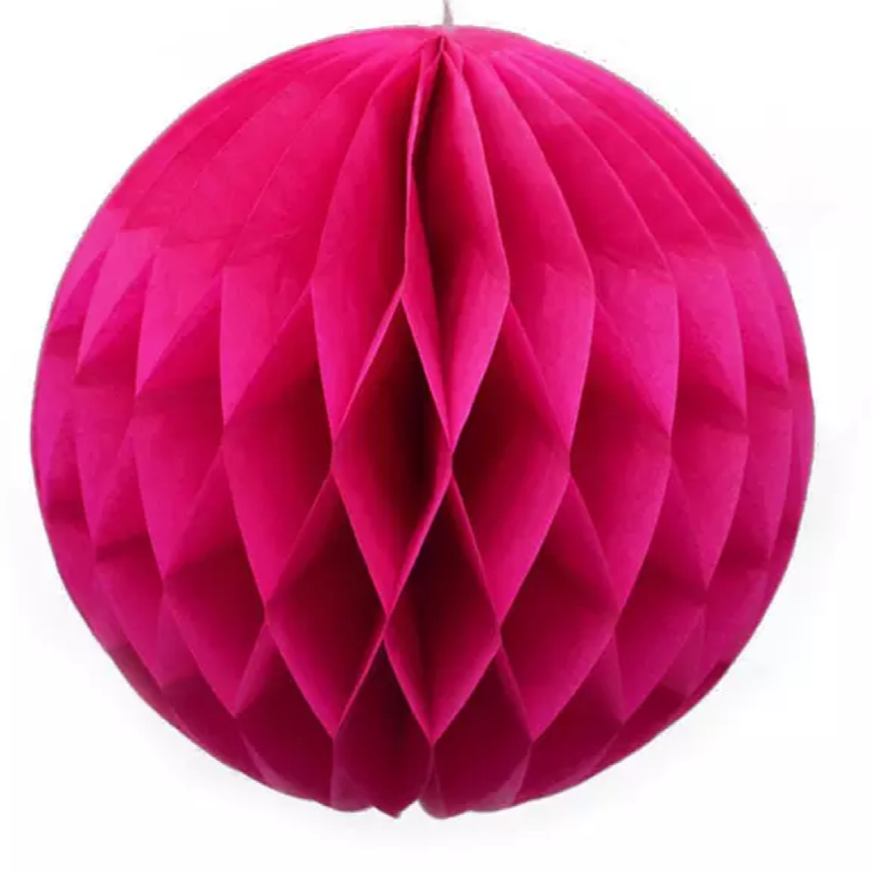 Papier Wabenball, pink, 12cm