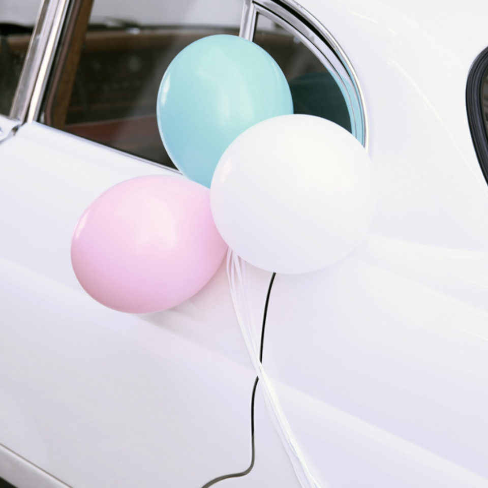 Auto-Dekorationsset - Love, Tasselgirlande, Farbige Ballone