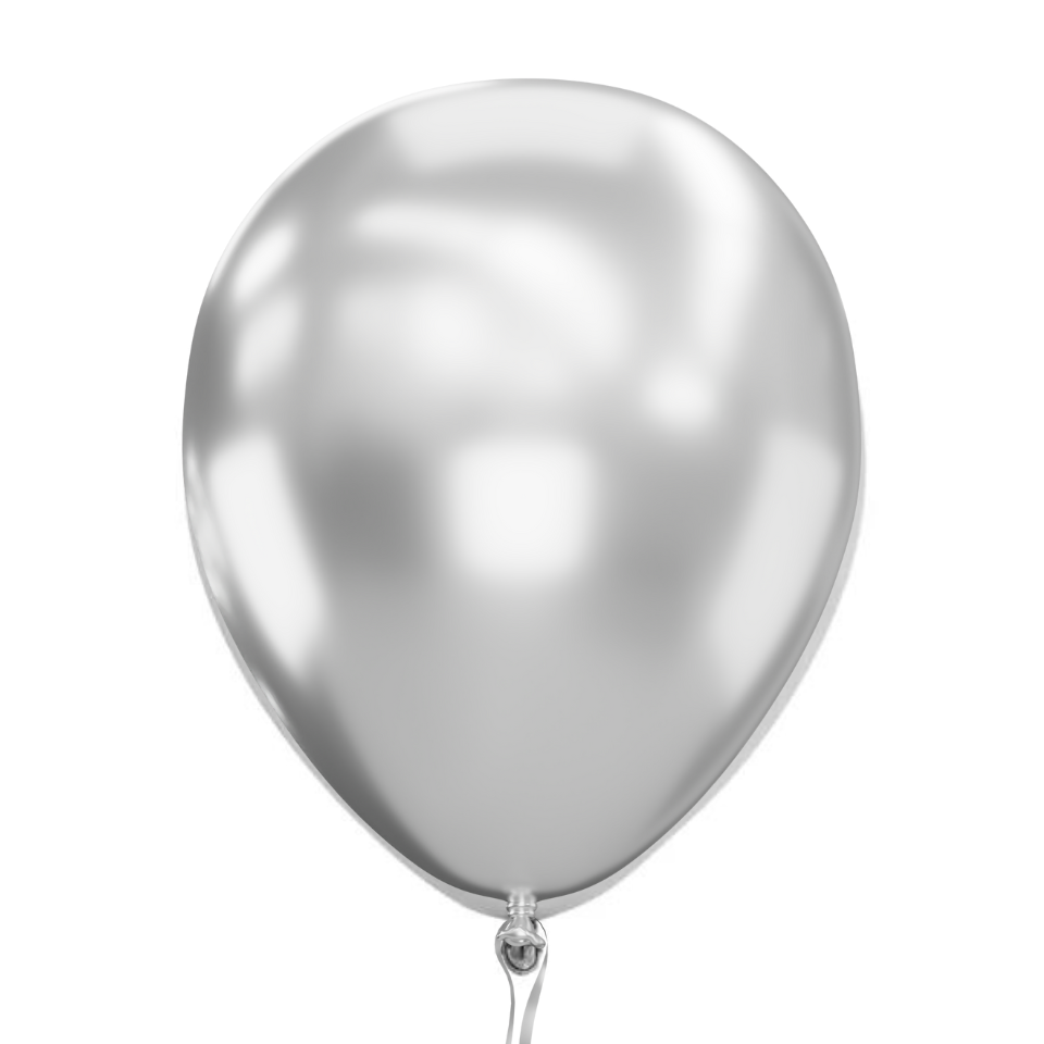 Ballon Chrome, silber, 5 Stk.
