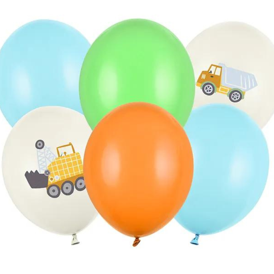 Ballon Set Fahrzeug Baustelle