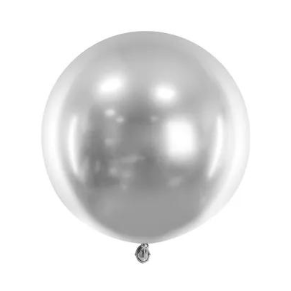 Ballon Chrome, silber, 60cm