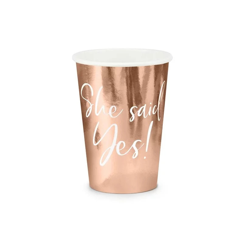 Becher  &quot;She said yes!&quot; Bride to be Party Einwegbecher