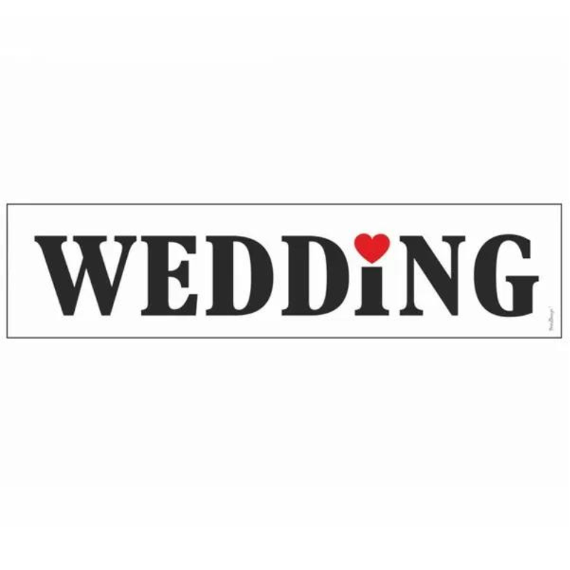 Deko Nummernschild Auto-Dekoration Just Married, Mr & Mrs, Wedding