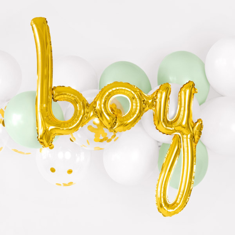 Folienballon Boy in gold, Baby Shower Party  It´s a  Boy