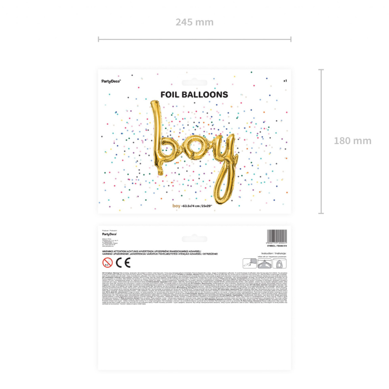 Folienballon Boy in gold, Baby Shower Party  It´s a  Boy