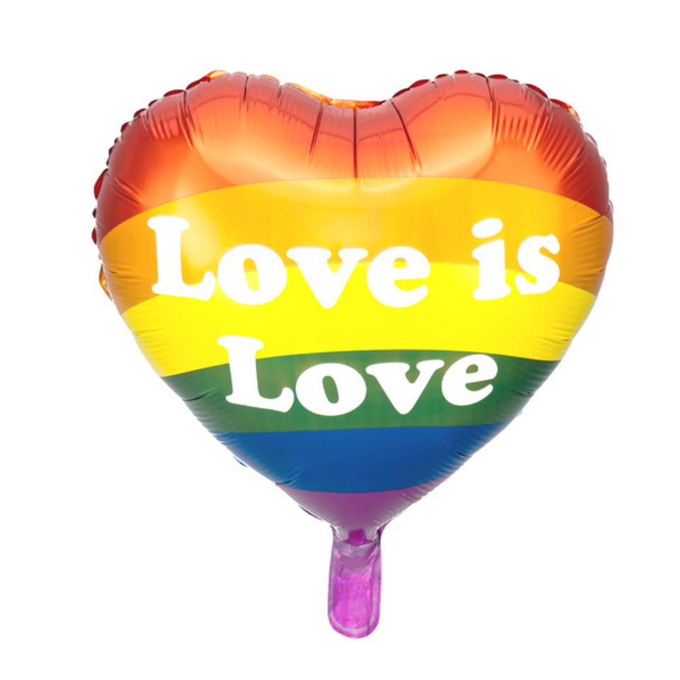 Folienballon Herz Regenbogen Love is Love