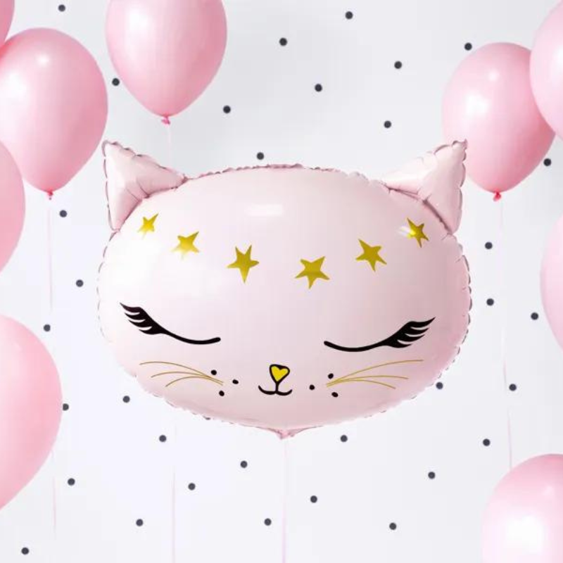 Folienballon Kätzchen, rosa 48x36cm
