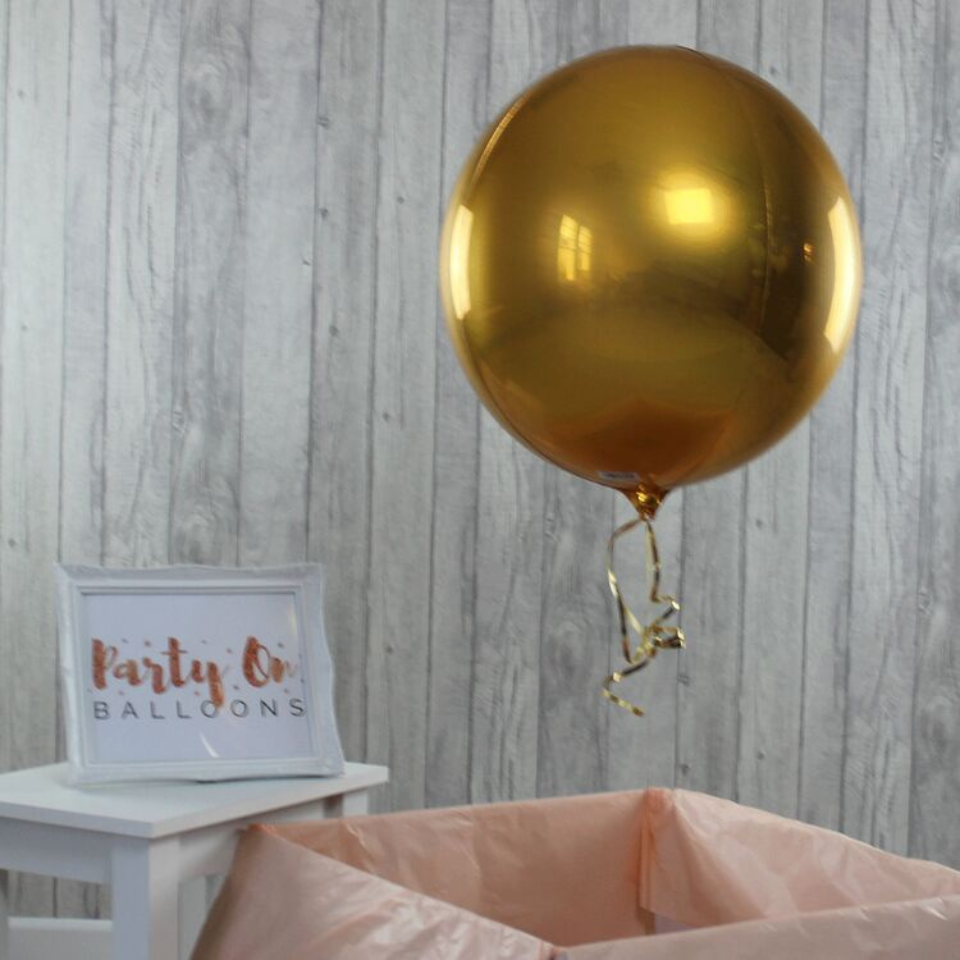 Folienballon Orb gold 38 cm