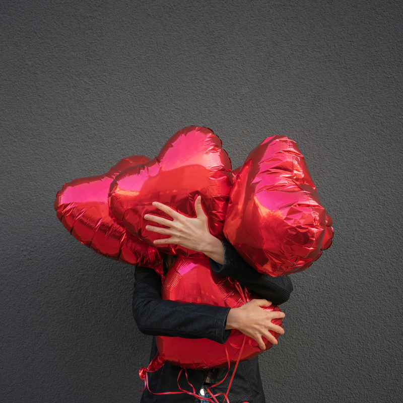 Folienballon Herz, rot, 45cm