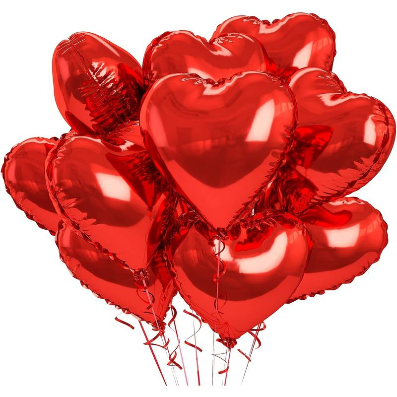 Folienballon Herz, rot, 45cm