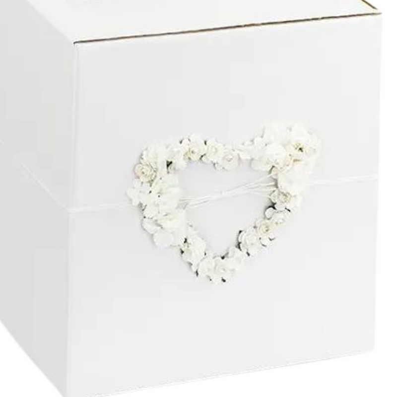 Geldbox  Herz Blumen Elegante Hochzeit