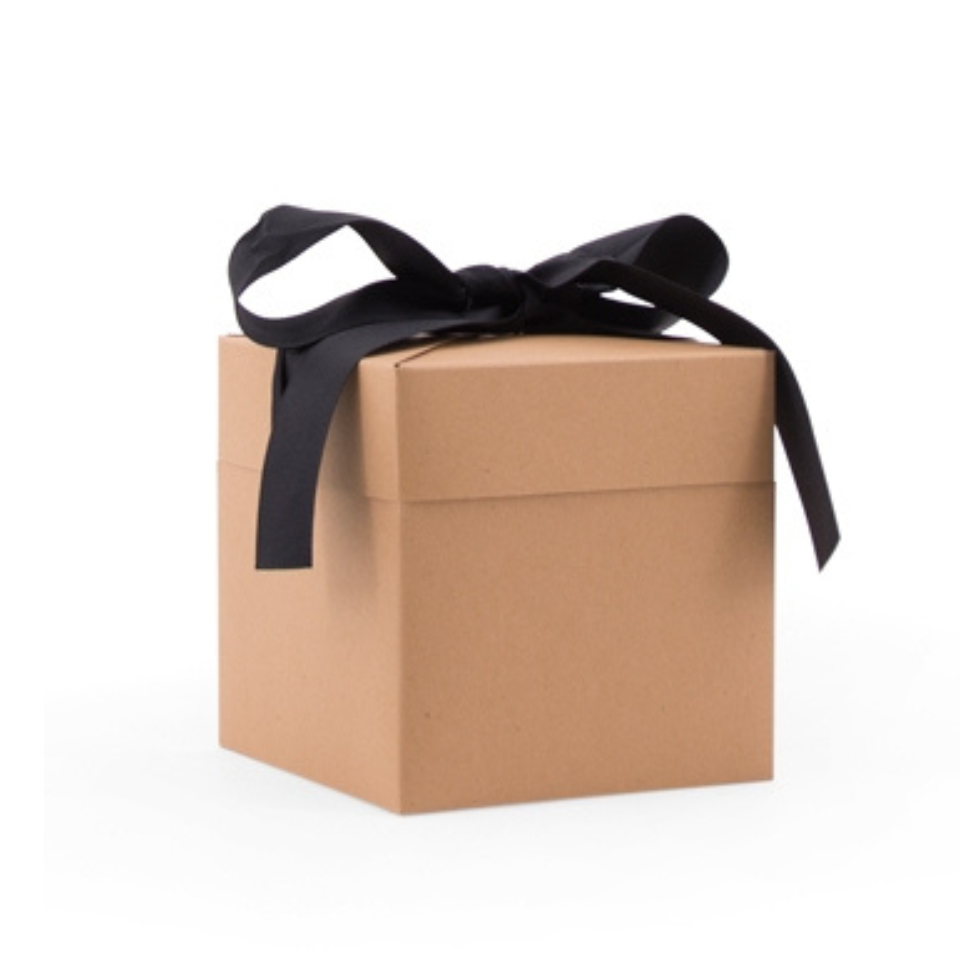 Geschenk-Box mit Schleife, Pop Up Klein, Natur-Kraft, 1 Stk