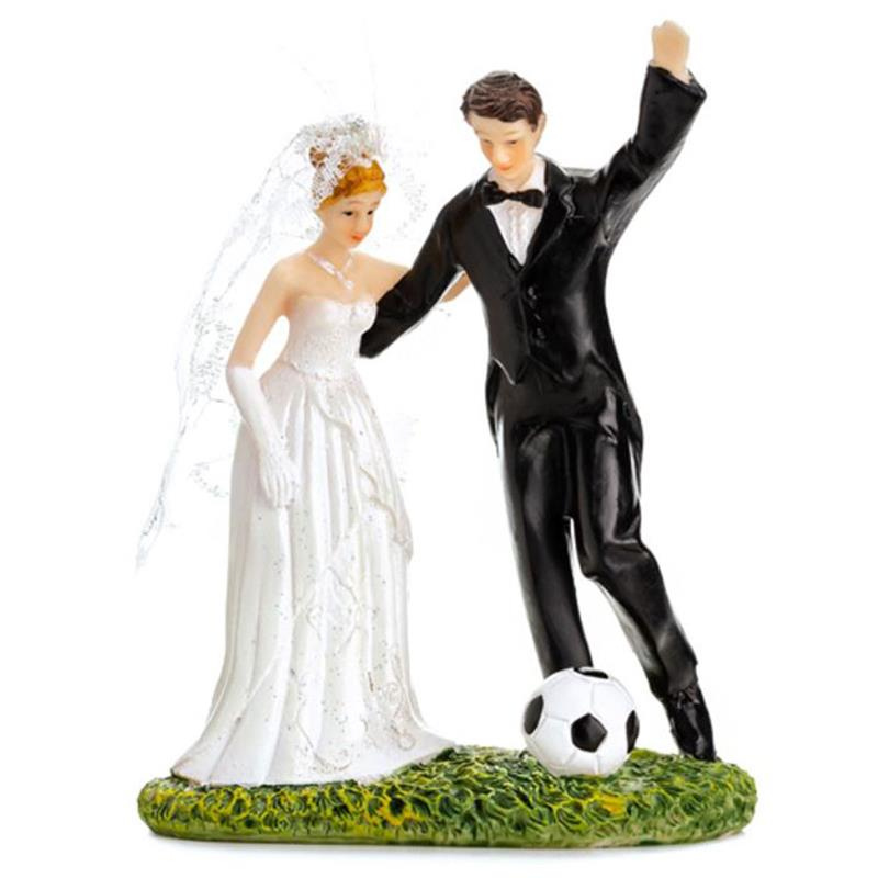 Tortenfigur Brautpaar,  Fussballspieler