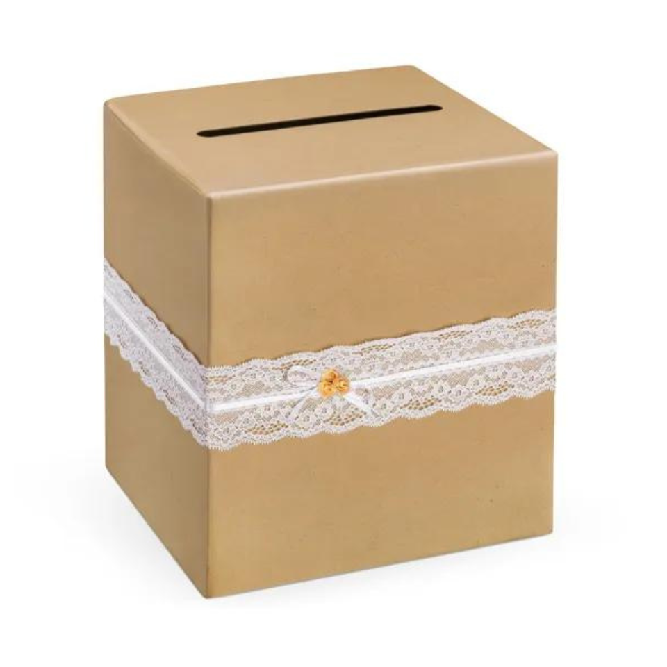 Glückwunschkartenbox  Natur, Hochzeit-Geldbox Kraft Vintage