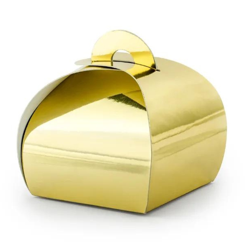 Geschenk-Schachteln gold, 6x6x5,5cm 10 Stk Hochzeit Gast-Geschenbox