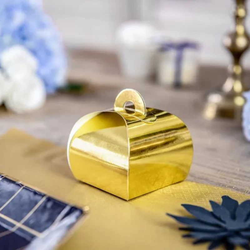 Geschenk-Schachteln gold, 6x6x5,5cm 10 Stk Hochzeit Gast-Geschenbox