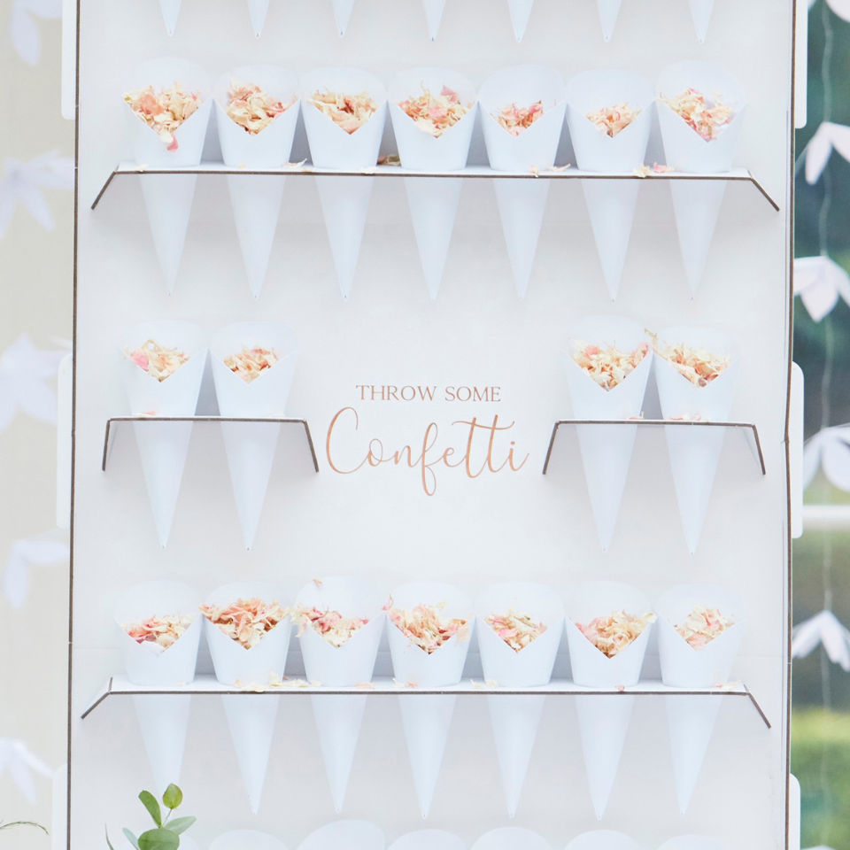 Konfetti-Kegelhalter für Hochzeiten, Ständer und Kegel