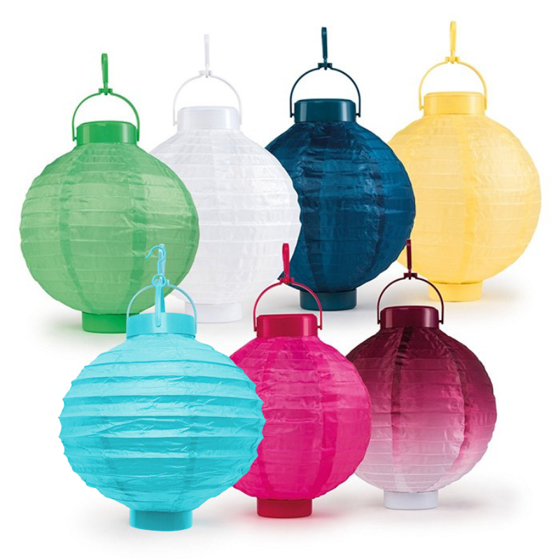 Lampion LED, Papier-Laterne 30cm  Verschiedene Farben