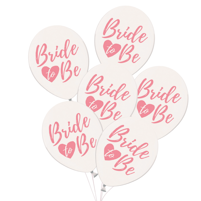 Luftballone, Bride to be, transparent, 6 Stk