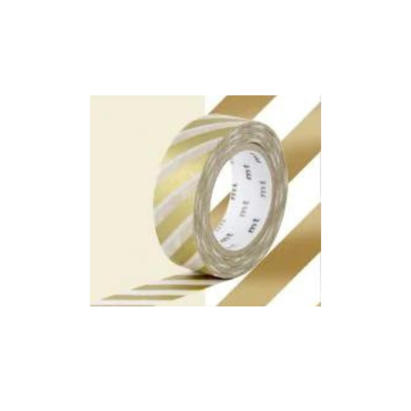 Masking Tape, goldene Diagonalstreifen