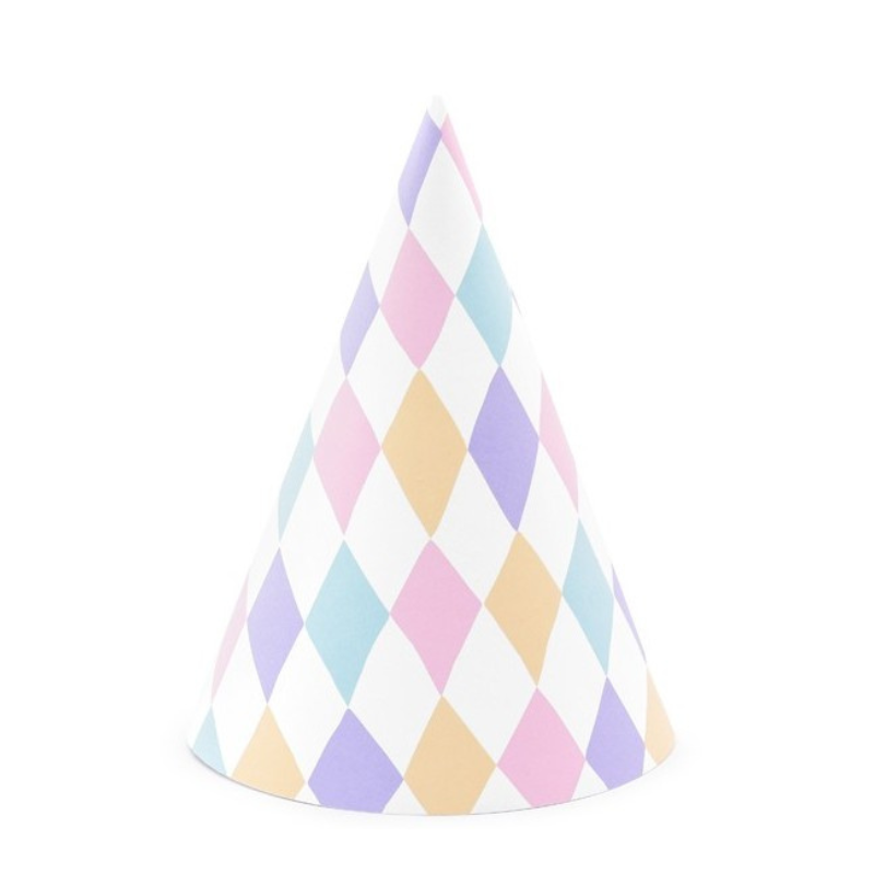 6 Einhorn Twinkle Pastell Partyhüte 16cm