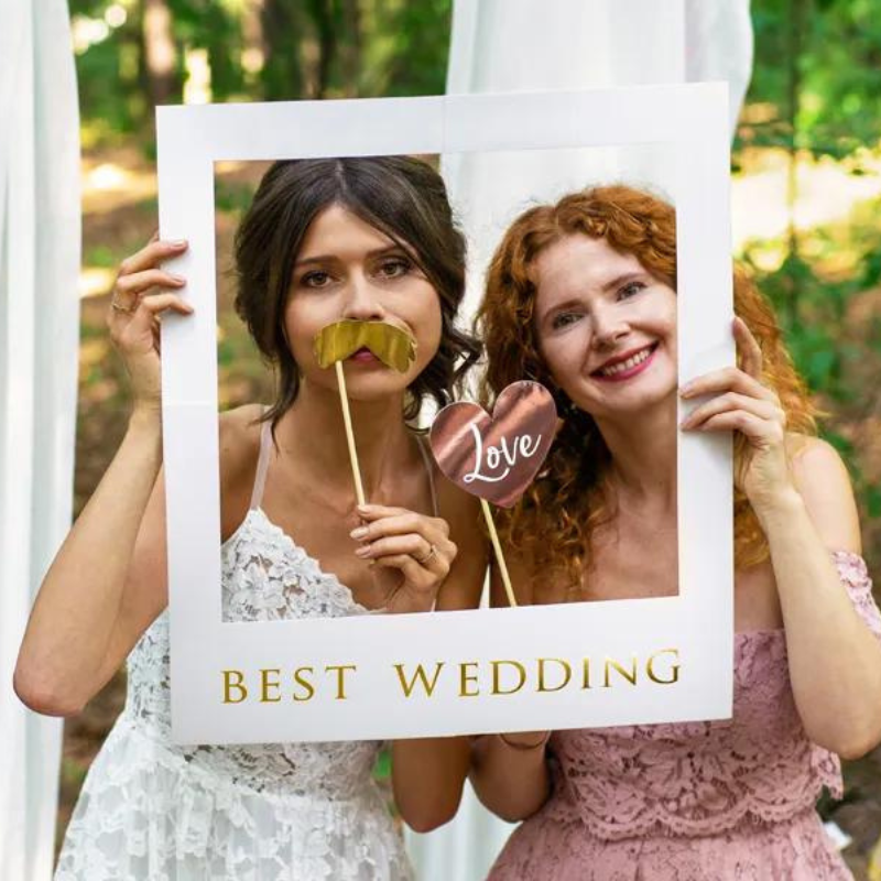 Photo Props Best Wedding,Gold