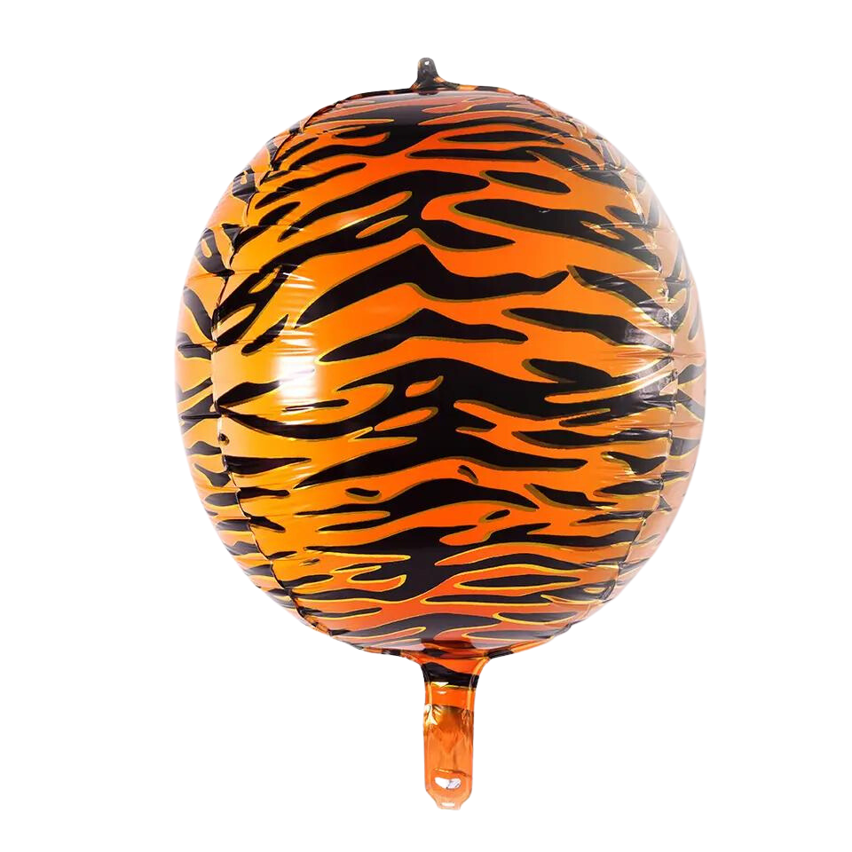 Ballon Set Safari-Print Folienballon rund 5 Stk.