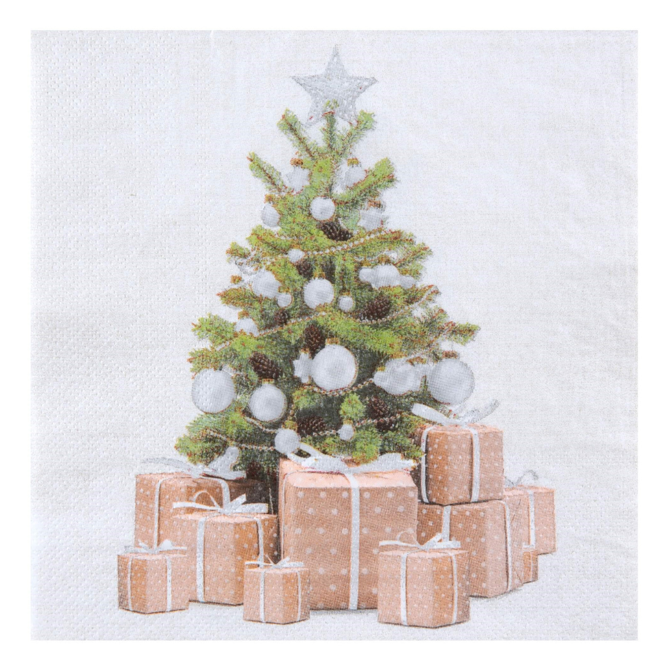 Servietten, Weihnachtsbaum, Papier, 3-lagig, 33 x 33 cm