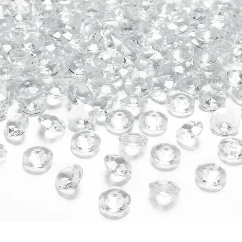Streudeko Diamanten, Krystall Optik 10 Stk, gross