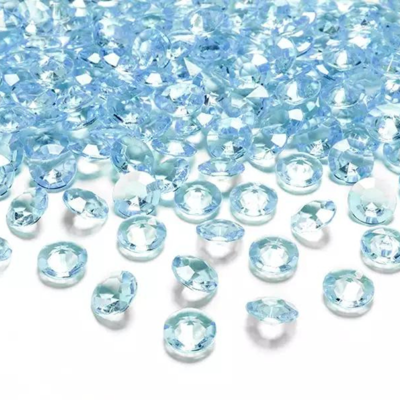 Streudeko Diamanten, Kristall Optik blau 100 Stk.