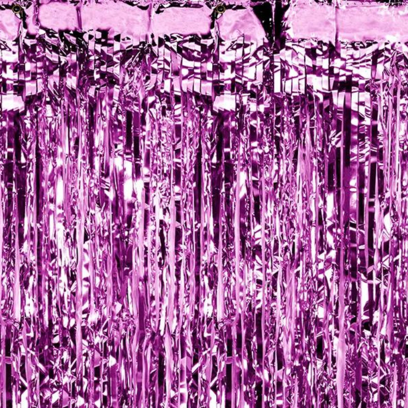 Vorhang Lametta Party, pink, 90 x 250cm