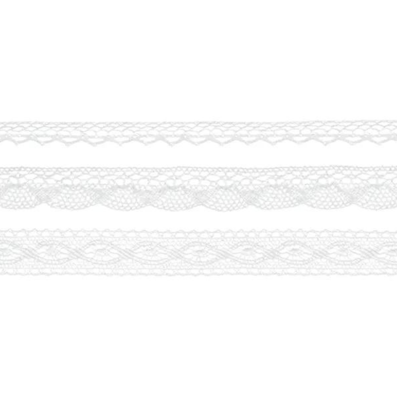 Weiße Baumwollspitze Geschenkband Spitzen-Schleifenband
