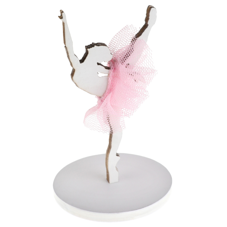 Rosa Tischkartenhalter Ballerina
