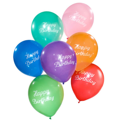 Ballon-Set, Happy Birthday, 5 Stk bunt assort.