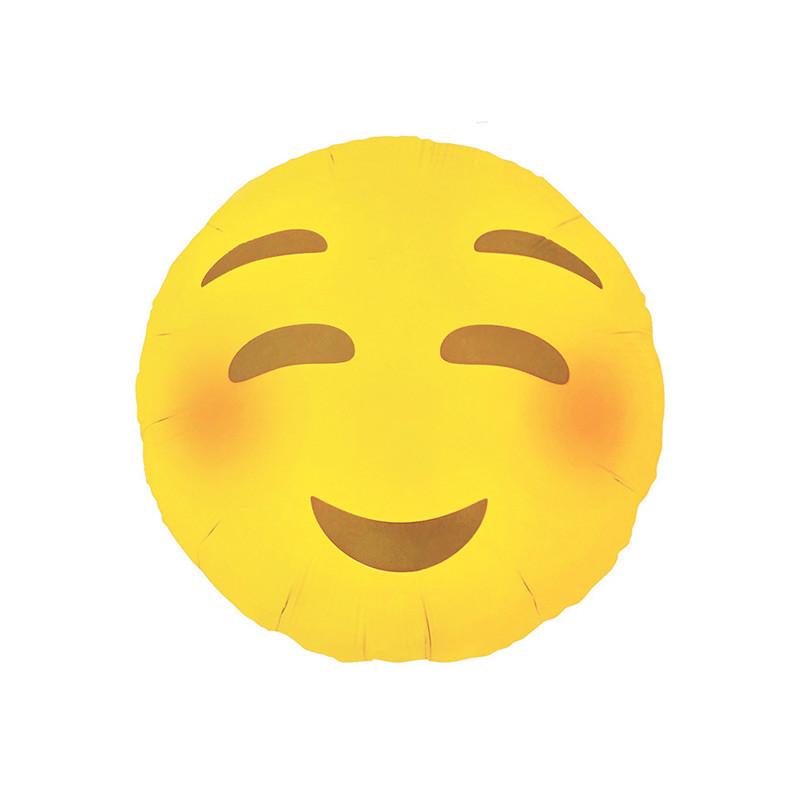 Folienballon Emoji, Blushing Smile, 38cm