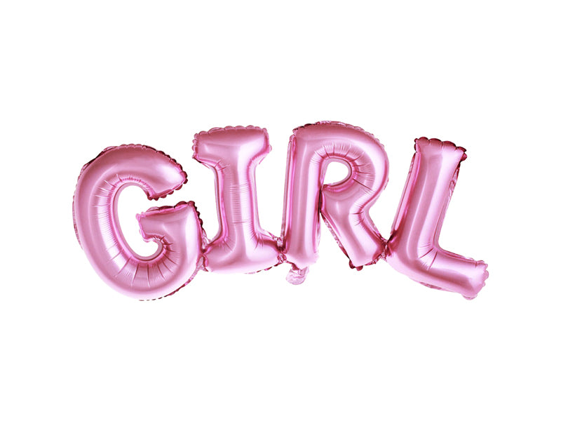 Foilienballon  "Girl",  rosa
