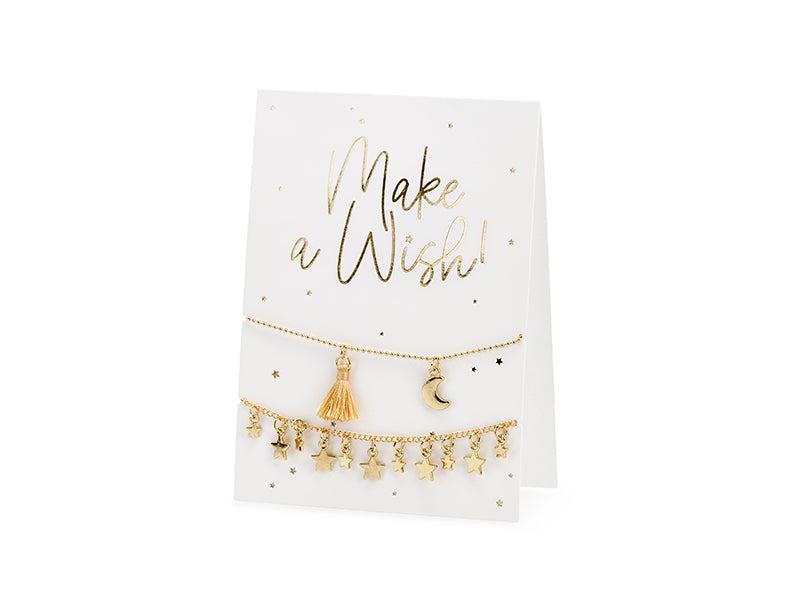 Geburtstagskarte "Make a Wish" mit 2 Armbändchen