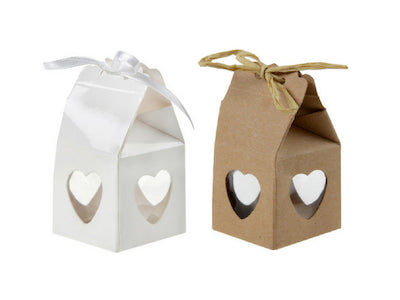 Geschenkbox mit Herzausschnitt, mini, Farbauswahl