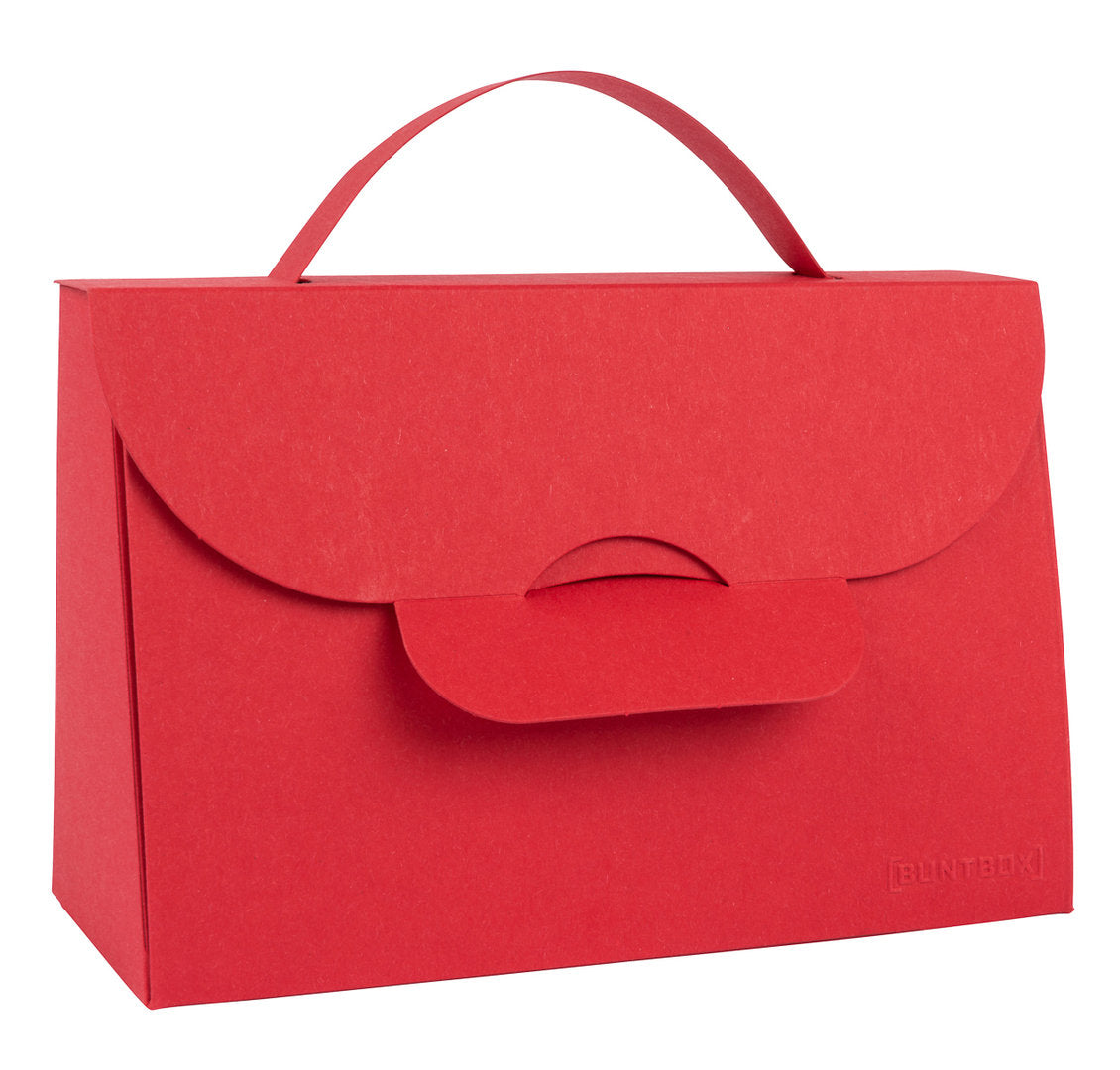 Handtasche aus Karton XL, rubin rot, 1 Stk
